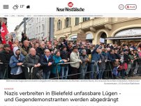 Bild zum Artikel: Kommentar: Nazis verbreiten in Bielefeld unfassbare Lügen - und Gegendemonstranten werden abgedrängt