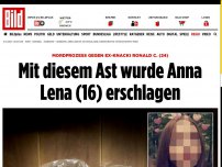 Bild zum Artikel: Täter (24) bestreitet Mord - Anna Lena (16) mit Ast erschlagen
