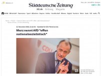 Bild zum Artikel: Kandidat für CDU-Parteivorsitz: Merz nennt AfD 'offen nationalsozialistisch'