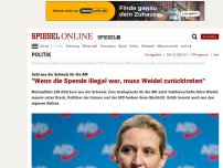 Bild zum Artikel: Geld aus der Schweiz für die AfD: 'Wenn die Spende illegal war, muss Weidel zurücktreten'