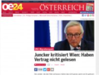 Bild zum Artikel: Juncker kritisiert Wien: Haben Vertrag nicht gelesen