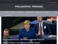 Bild zum Artikel: Europaparlament: „Wir wollen nicht den Preis für Merkels Fehler in der Migrationspolitik zahlen!“