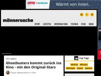 Bild zum Artikel: Ghostbusters kommt zurück ins Kino - mit den Original-Stars | Männersache