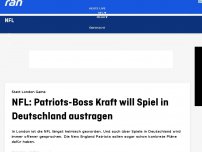 Bild zum Artikel: NFL-Hammer! Patriots-Boss will Spiel in Deutschland austragen