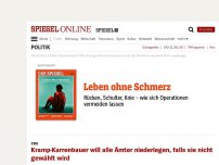 Bild zum Artikel: CDU: Kramp-Karrenbauer will alle Ämter niederlegen, falls sie nicht gewählt wird