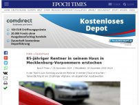 Bild zum Artikel: 85-jähriger Rentner in seinem Haus in Mecklenburg-Vorpommern erstochen