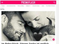 Bild zum Artikel: Im Baby-Glück: Sänger Sasha ist endlich Vater geworden!