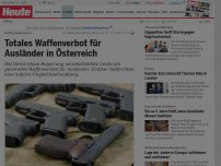 Bild zum Artikel: Heftig umstritten: Totales Waffenverbot für Ausländer in Österreich