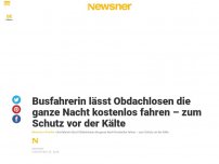 Bild zum Artikel: Busfahrerin lässt Obdachlosen die ganze Nacht kostenlos fahren – zum Schutz vor der Kälte