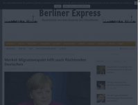 Bild zum Artikel: Merkel: Migrationspakt hilft auch flüchtenden Deutschen