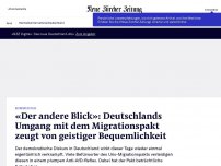 Bild zum Artikel: «Der andere Blick»: Deutschlands Umgang mit dem Migrationspakt zeugt von geistiger Bequemlichkeit