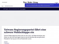 Bild zum Artikel: Taiwans Regierungspartei fährt eine schwere Wahlschlappe ein