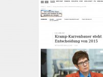 Bild zum Artikel: F.A.S. exklusiv: Kramp-Karrenbauer steht zu Merkels Entscheidung von 2015