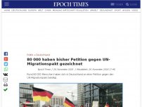 Bild zum Artikel: 80 000 haben bisher Petition gegen UN-Migrationspakt gezeichnet