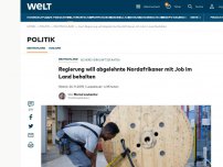 Bild zum Artikel: Regierung will abgelehnte Nordafrikaner mit Job im Land behalten