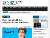 Bild zum Artikel: Merkel-Kandidatin AKK steht uneingeschränkt hinter Merkels Politik