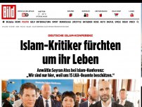 Bild zum Artikel: Deutsche Islam-Konferenz - Islam-Kritiker fürchten um ihr Leben