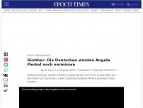 Bild zum Artikel: Günther: Die Deutschen werden Angela Merkel noch vermissen