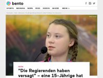 Bild zum Artikel: 'Die Regierenden haben versagt' – eine 15-Jährige hat beim Klimagipfel die Politiker attackiert