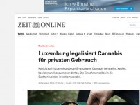 Bild zum Artikel: Suchtprävention: Luxemburg legalisiert Cannabis für privaten Gebrauch