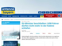 Bild zum Artikel: EU-Minister beschließen: LKW-Fahrer dürfen nicht mehr in der Kabine schlafen