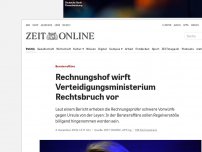 Bild zum Artikel: Berater-Affäreq: Rechnungshof wirft Verteidigungsministerium Rechtsbruch vor