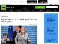 Bild zum Artikel: Angela Merkel zur erfolgreichsten Frau des Jahres gekürt