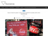 Bild zum Artikel: Nach Fake-Plakat: Coca-Cola startet eigene Anti-AfD-Kampagne