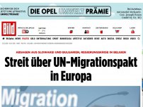 Bild zum Artikel: RegierungsKrise in Belgien - Streit über UN-Migrationspakt in Europa