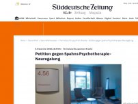 Bild zum Artikel: Vorinstanz für psychisch Kranke: Petition gegen Spahns Psychotherapie-Neuregelung