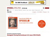 Bild zum Artikel: Stichwahl in Hamburg: Annegret Kramp-Karrenbauer ist neue CDU-Chefin