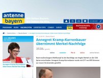 Bild zum Artikel: Annegret Kramp-Karrenbauer übernimmt Merkel-Nachfolge