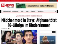 Bild zum Artikel: „MUFL“ schlachtet Exfreundin ab Mädchenmord in Steyr: Afghane tötet 16-Jährige im Kinderzimmer