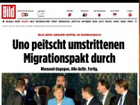 Bild zum Artikel: BILD beim Merkwürdig-Gipfel - Uno peitscht umstrittenen Migrationspakt durch