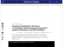 Bild zum Artikel: Hamburg-Eidelstedt: Moderne „Flüchtlings-Wohnanlage Duvenacker“ empört Anwohner und AfD-Politiker