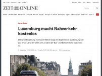 Bild zum Artikel: Xavier Bettel: Luxemburg macht Nahverkehr kostenlos