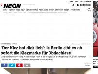 Bild zum Artikel: Spenden mal anders: 'Der Kiez hat dich lieb': In Berlin gibt es ab sofort die Kiezmarke für Obdachlose