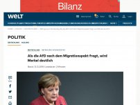 Bild zum Artikel: Als die AfD nach dem Migrationspakt fragt, wird Merkel deutlich
