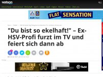 Bild zum Artikel: 'Du bist so ekelhaft!' – Ex-HSV-Profi furzt im TV und feiert sich dann ab