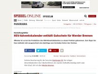 Bild zum Artikel: Herstellungsfehler: HSV-Adventskalender enthält Gutschein für Werder Bremen
