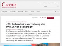 Bild zum Artikel: Staatsanwaltschaft Chemnitz zum Fall Björn Höcke - „Wir haben keine Aufhebung der Immunität beantragt“