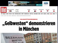Bild zum Artikel: Solidaritätskundgebung - „Gelbwesten“ demonstrieren in München