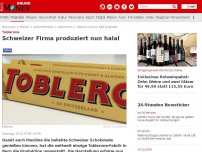 Bild zum Artikel: Toblerone - Schweizer Firma produziert nun halal