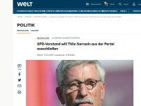 Bild zum Artikel: SPD-Vorstand will Thilo Sarrazin aus der Partei ausschließen