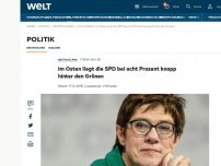 Bild zum Artikel: Im Osten liegt die SPD bei acht Prozent knapp hinter den Grünen