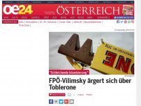 Bild zum Artikel: FPÖ-Vilimsky ärgert sich über Toblerone