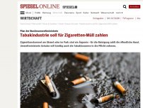 Bild zum Artikel: Plan der Bundesumweltministerin: Tabakindustrie soll sich an Reinigungskosten für Zigaretten-Müll beteiligen