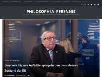 Bild zum Artikel: Junckers bizarre Auftritte spiegeln den desaströsen Zustand der EU