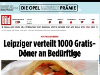 Bild zum Artikel: An Heiligabend - Leipziger verteilt 1000 Gratis-Döner an Bedürftige