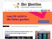 Bild zum Artikel: FC Bayern kauft kompletten Düsseldorf-Kader, um in Rückrunde Dortmund schlagen zu können